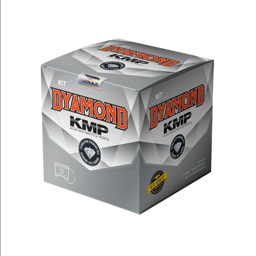 Pistão Kit com Anel KMP Dyamond (DLC) CG 150 04/15 - Bros 150 06/15 – foto 3