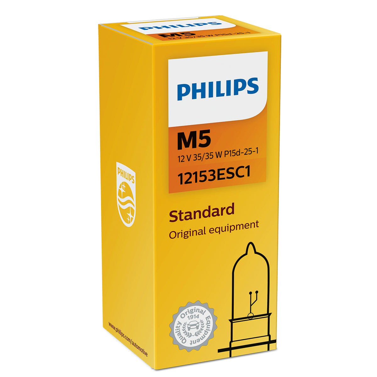Lâmpada Farol Philips M5 12V 35/35W Standard P15D-25-1 (M5-12153ES-CI) Biz 100 C 100 Dream - BROS150 - Pop 100 – foto 3