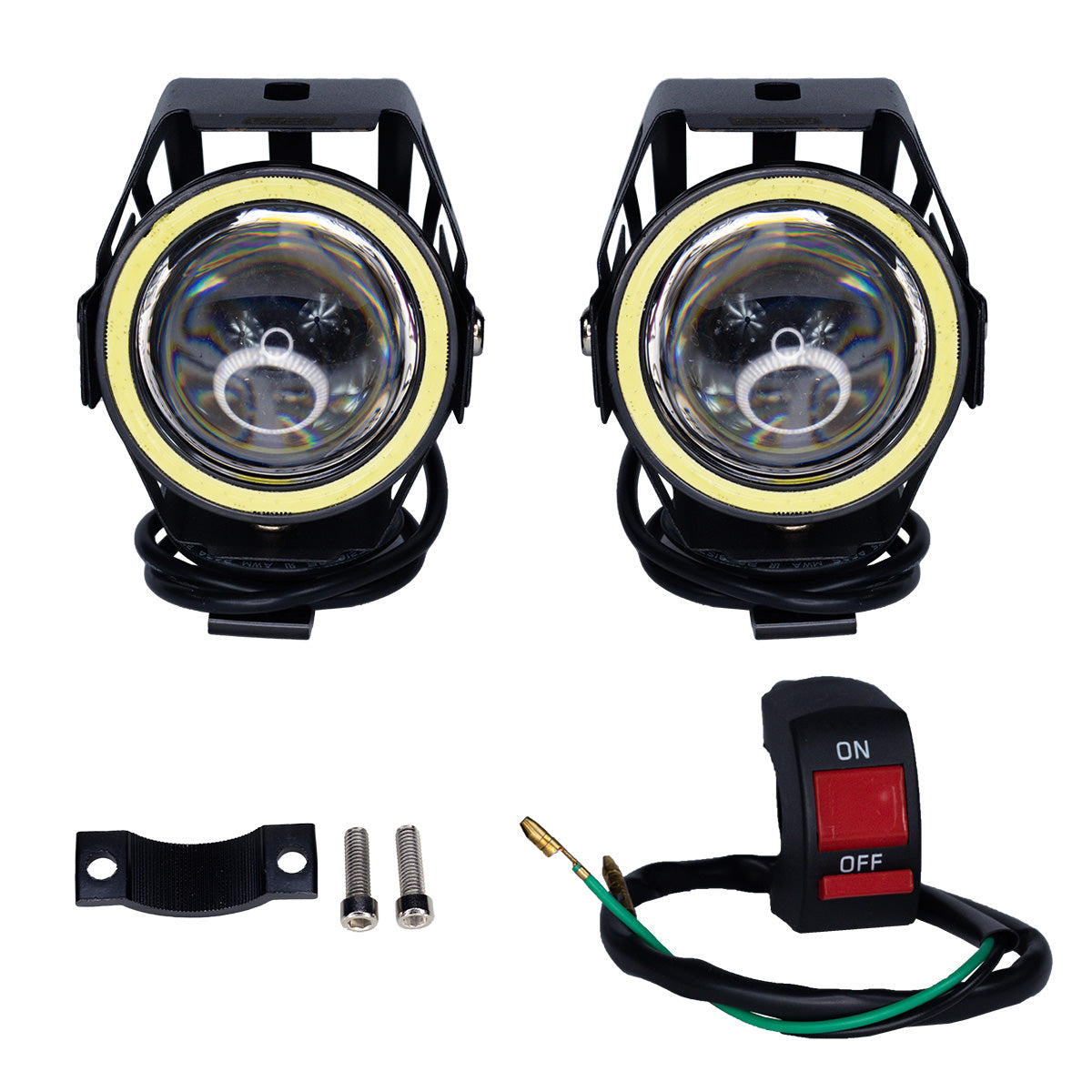 Farol Milha Lacflex (Par) U7-10W 12V com Angel Eyes+interruptor – foto 1
