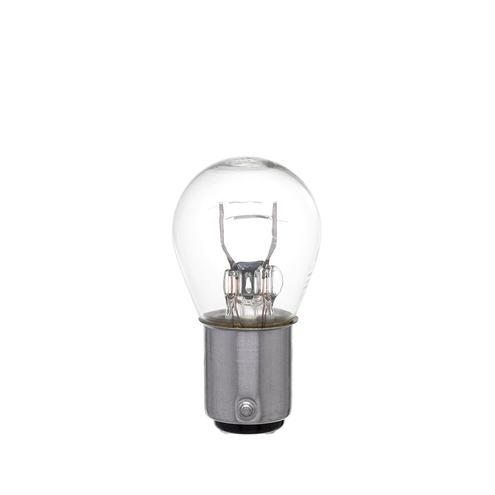 Lâmpada Lanterna/Freio Traseiro Keisi 12V 21/5W CG 150 (Vidro Cristal - Soquete Base Ferro BAY15D- 02 Polos) – foto 1