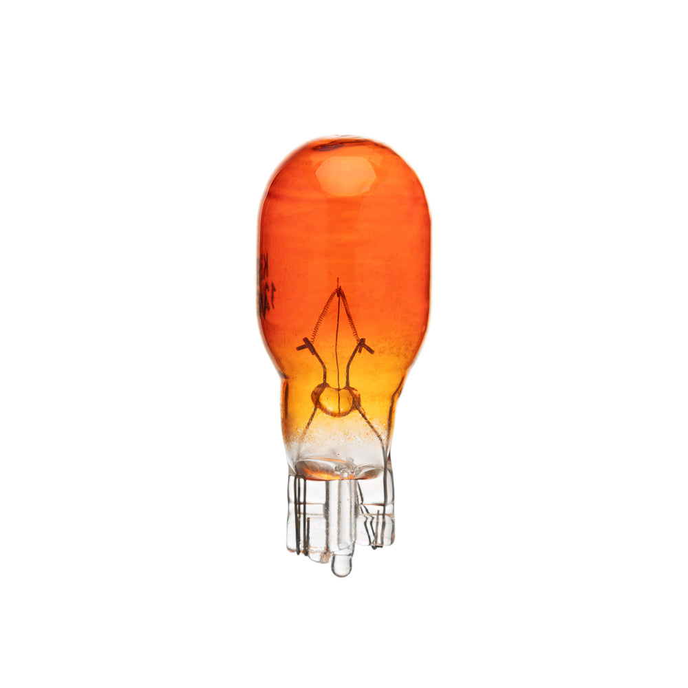 Lâmpada Pisca Keisi 12V 15W CG 150 Esmagada Amarela (Vidro Ambar - Esmagada/Pingão W2,1X9,5D - 01 Polo) – foto 2