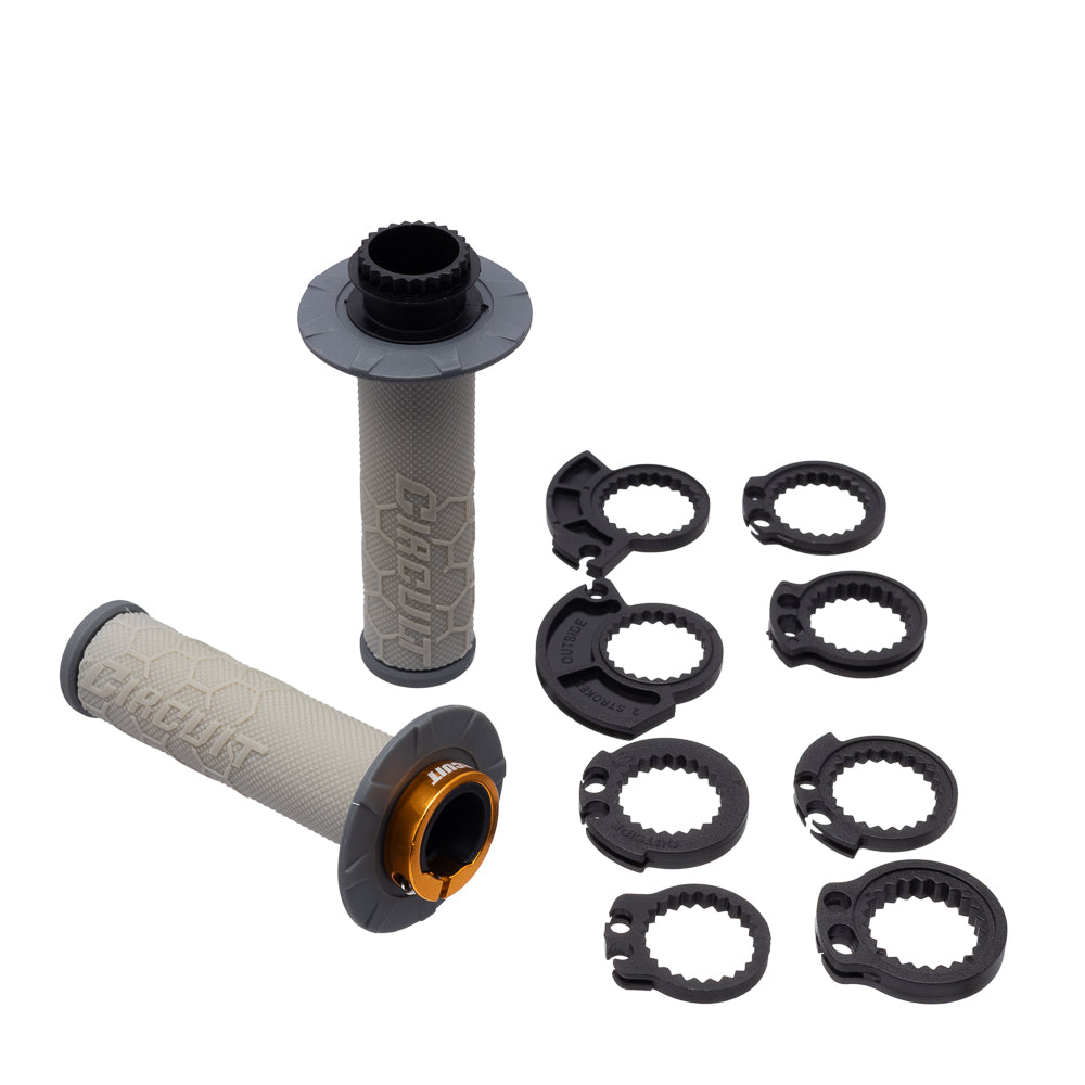Manopla Circuit Kira Lock-On Cinza/Titanium (MA016-23A) – Par – foto 1