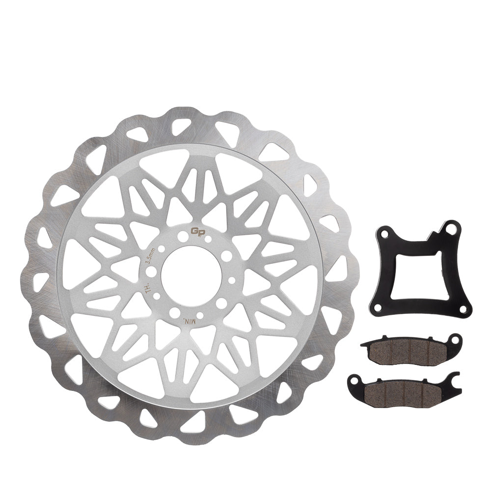 Disco com Pastilha de Freio Dianteiro GP7 CG 150 2009/2015 320mm Prata – foto 1