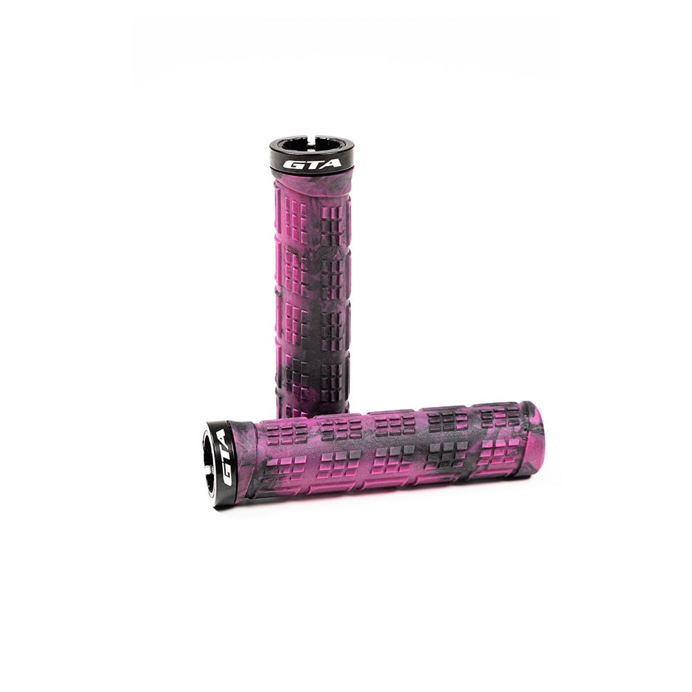 MANOPLAS 135MM PRETO E ROSA COM TRAVA par – foto 2