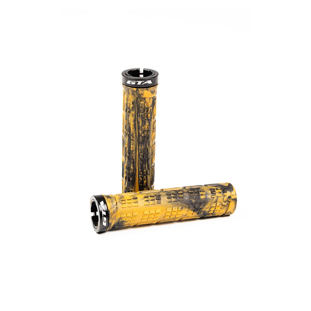 MANOPLAS 135MM PRETO E AMARELO COM TRAVA par – foto 2