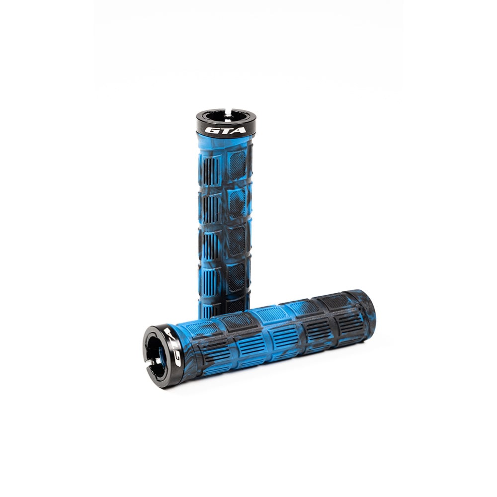 MANOPLAS 135MM PRETO E AZUL COM TRAVA par – foto 2