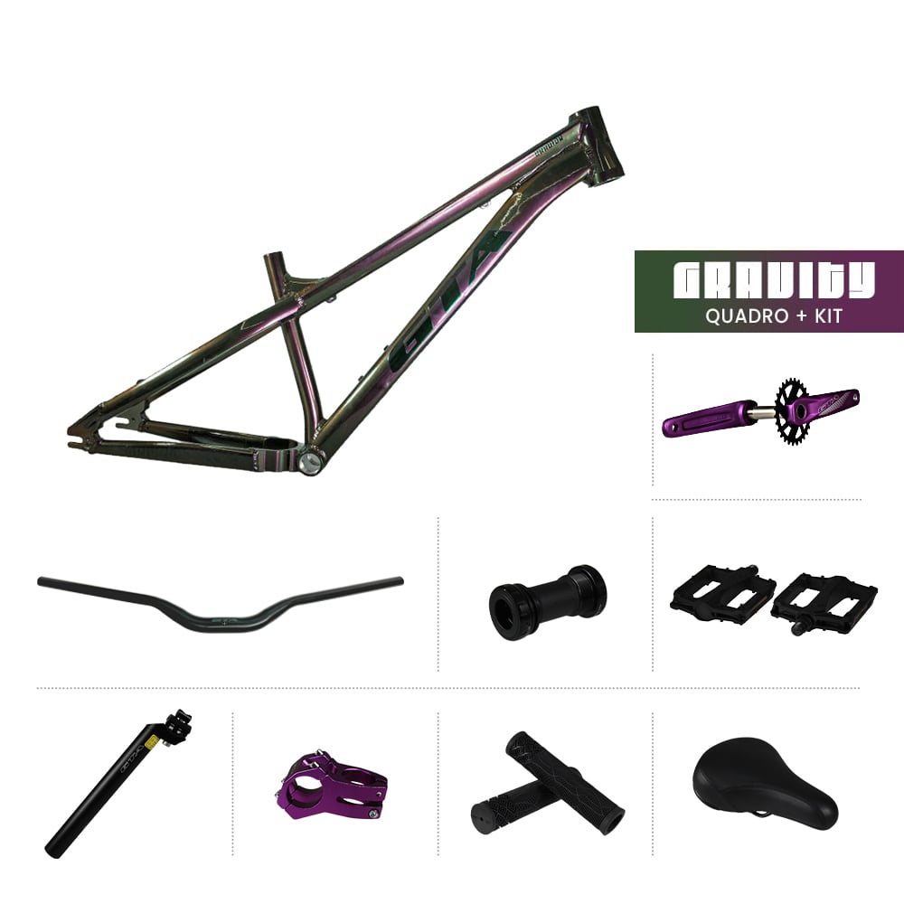 Quadro 26 freeride gravity violeta galático + kit