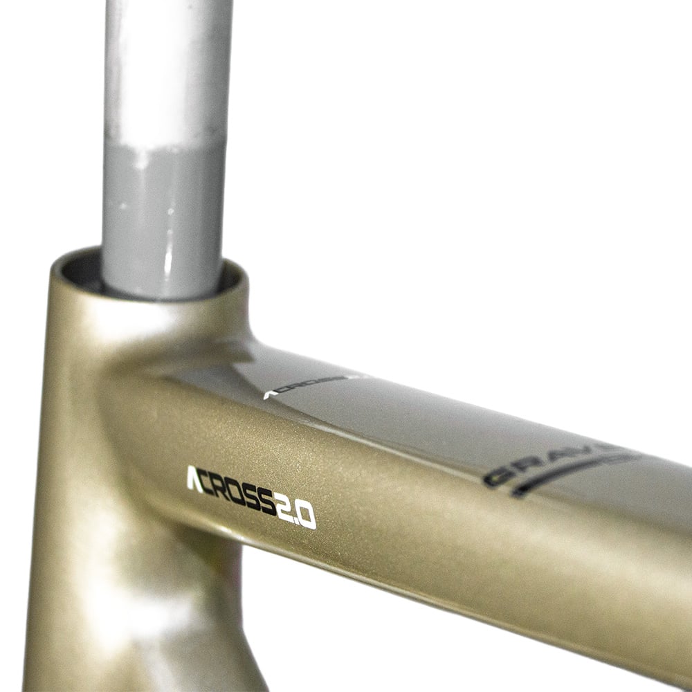 Quadro gravel across 2.0 tamanho 54 champagne + kit – foto 6