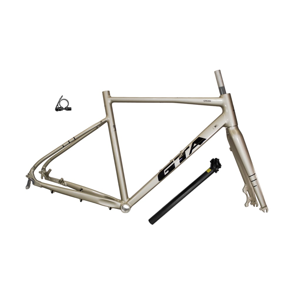 Quadro gravel across 2.0 tamanho 54 champagne + kit