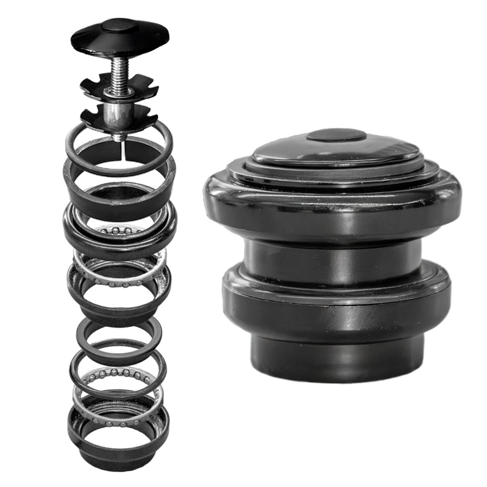 Jogo de direção over 25.4mm aheadset 10 peças preto