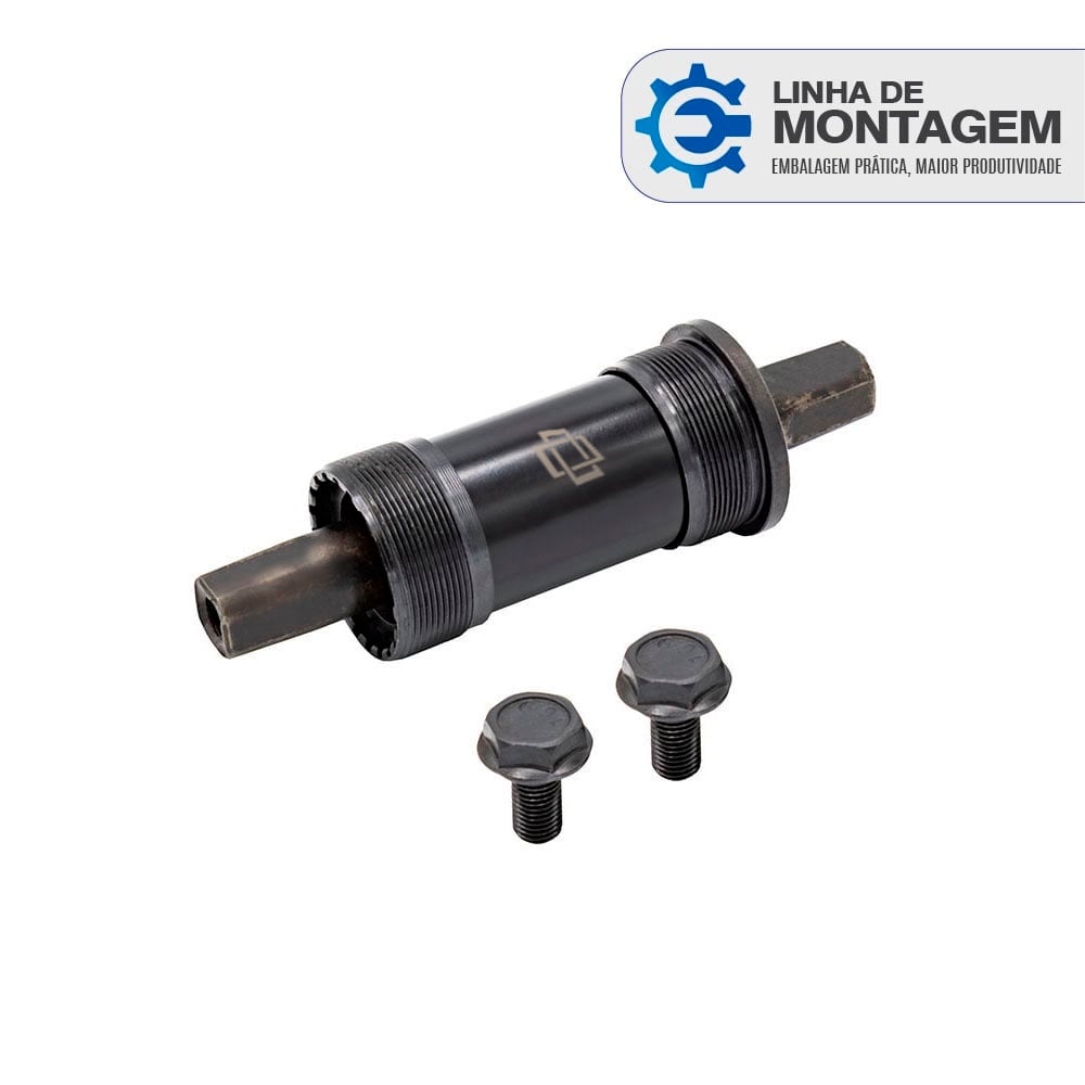 Jogo movimento central 34.7mm rolamentado 122.5mm preto com parafuso oem - Embalagem Linha de Montagem