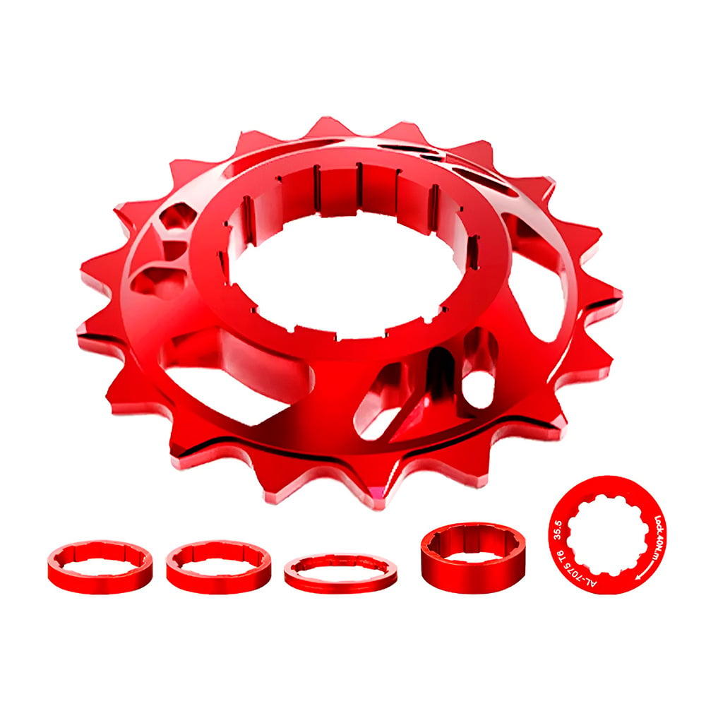 Kit single speed vermelho 18 dentes padrão hg