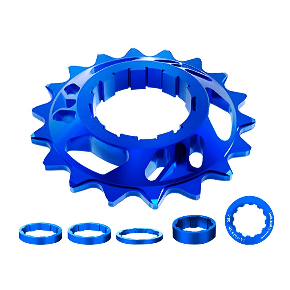 Kit single speed azul 18 dentes padrão hg