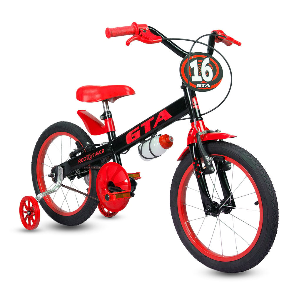 Bicicleta infantil aro 16 gta red tiger