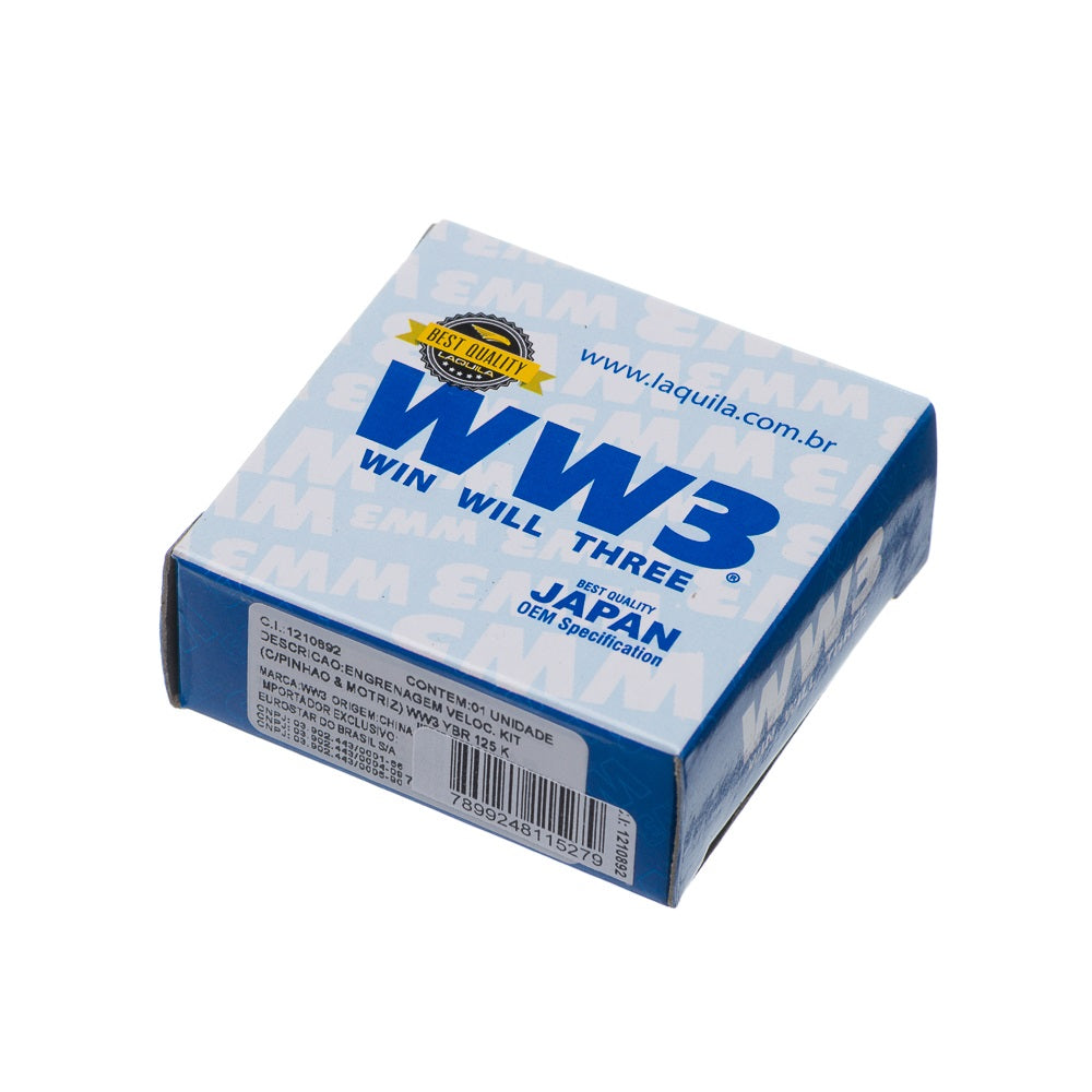 Engrenagem Velocímetro Kit(com Pinhão & Motriz Aço) WW3 YBR 125 E/K Factor 00 a 16 – foto 2