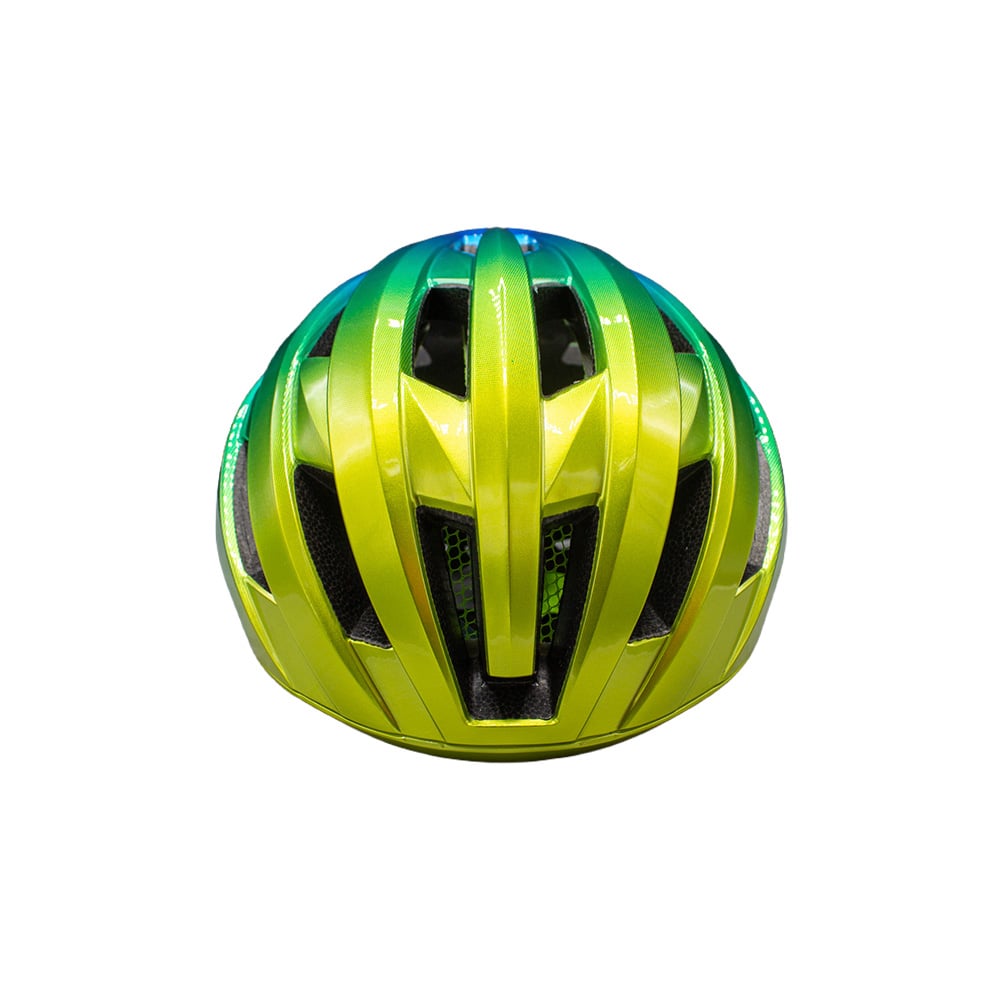 Capacete inmold road z9 55/58 verde/amarelo – foto 2