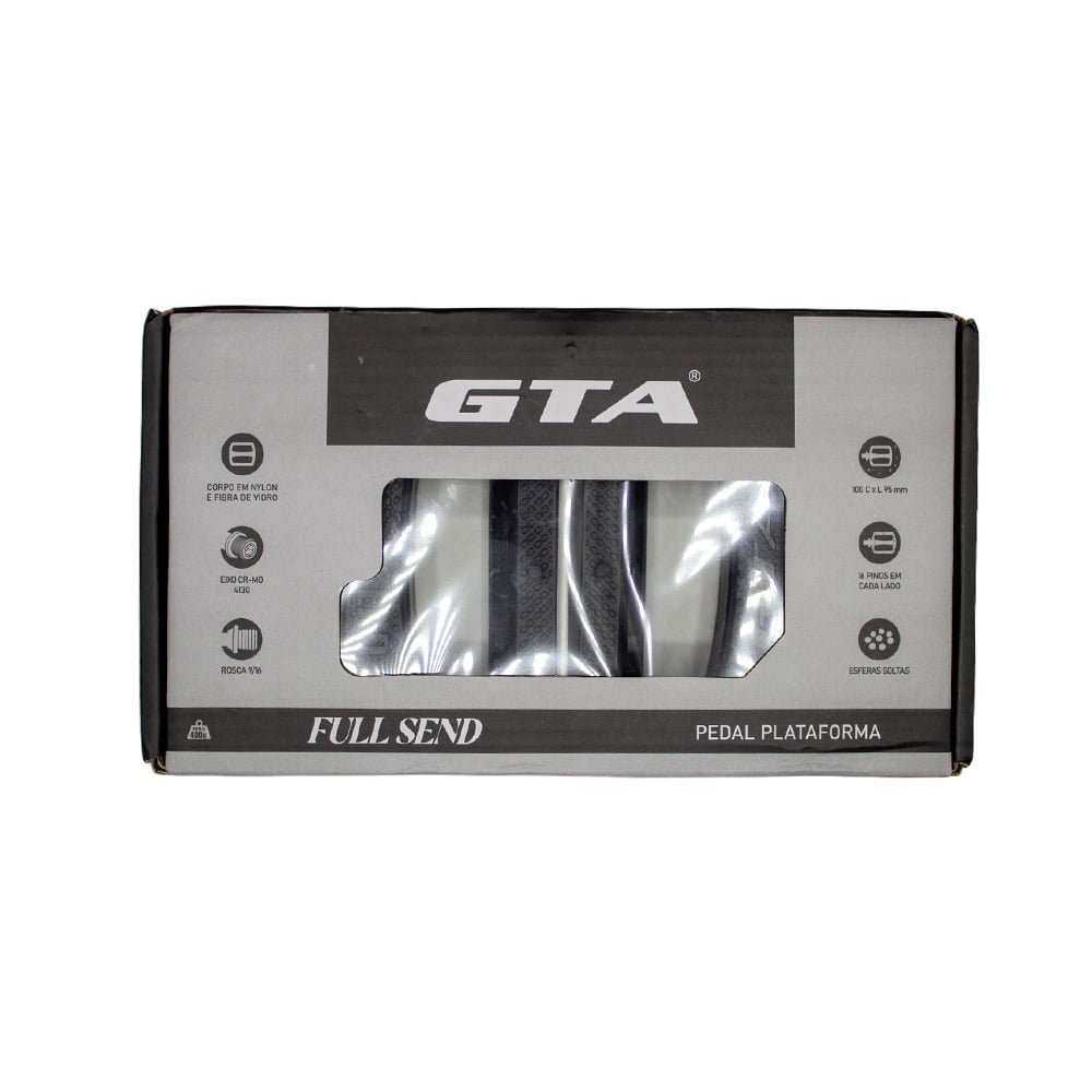 Pedal 9/16 full send plataforma composto de nylon + fibra de vidro com eixo crmo 4130 esferado – foto 3
