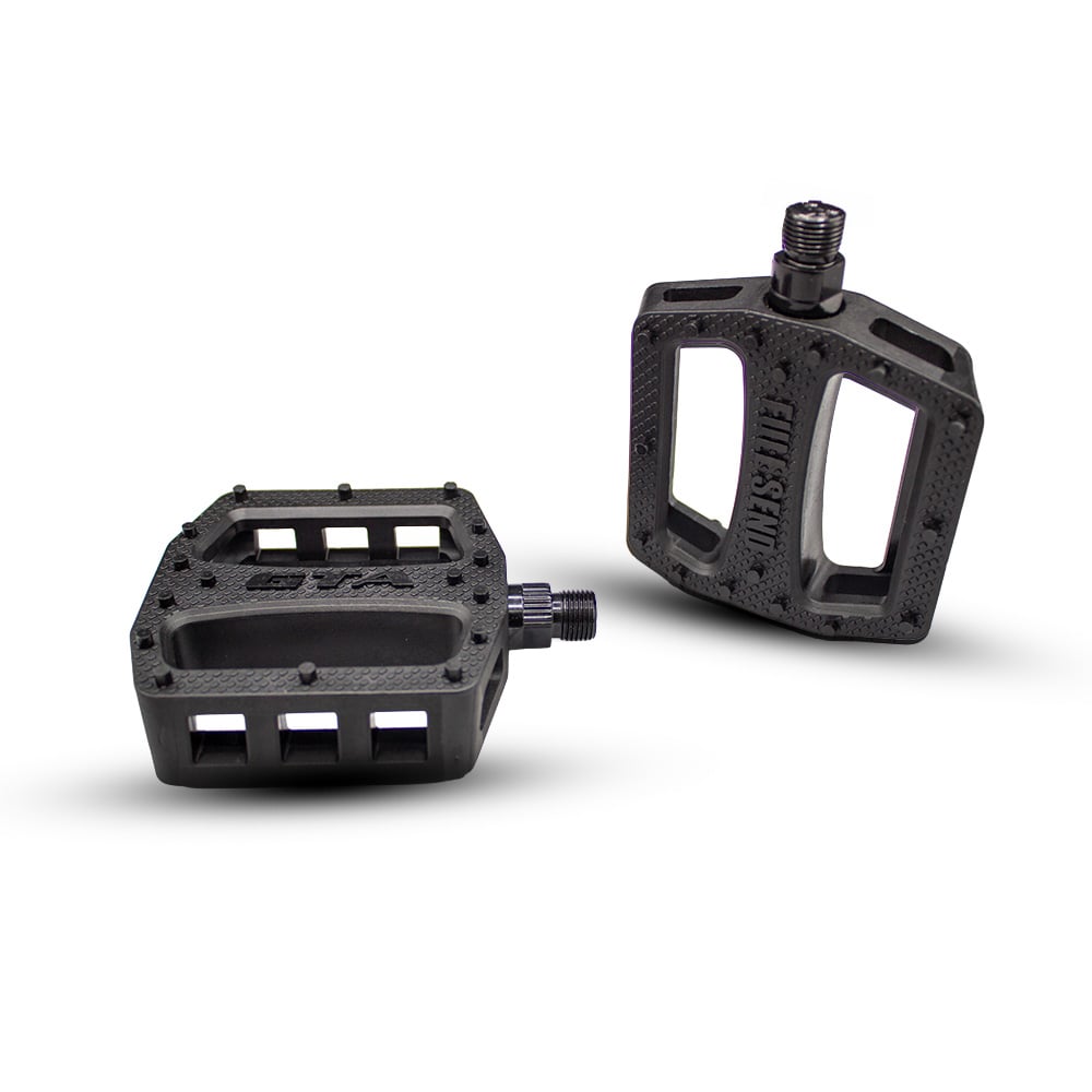 Pedal 9/16 full send plataforma composto de nylon + fibra de vidro com eixo crmo 4130 esferado