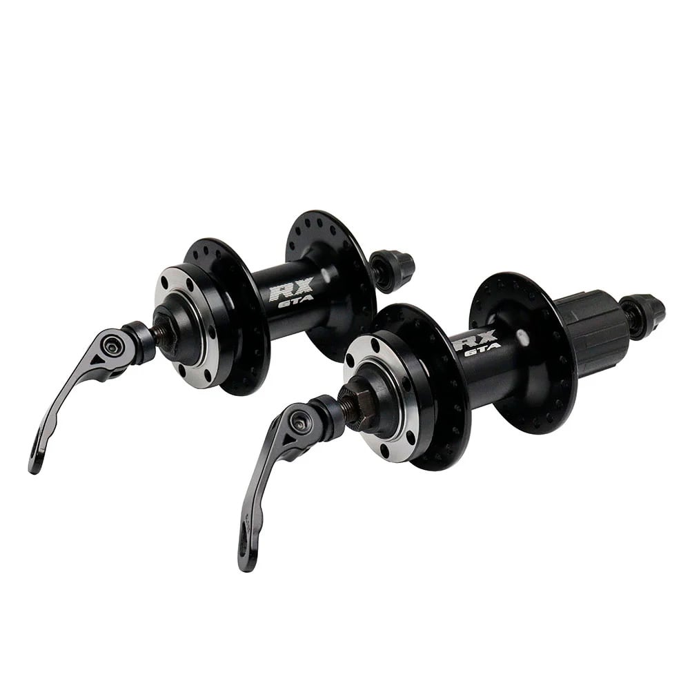 Cubo aluminio par freehub 36,5mm com esfera preto para cassetes de 8/9/10/11/12 velocidades com blocagem para freio a disco 36 furos modelo rx