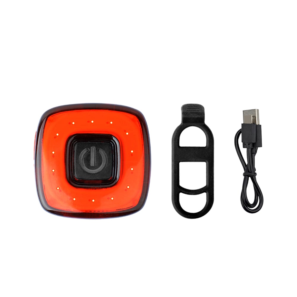 Sinalizador traseiro vermelho 30 lumens quadrado recarregavel usb – foto 2