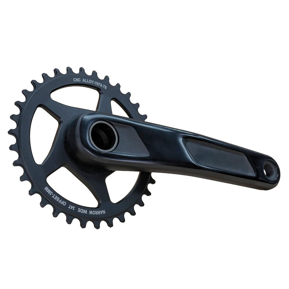 Pedivela single direct mount 175mm com coroa 34d 3mm offset com movimento central hollowtech sem logo – foto 4