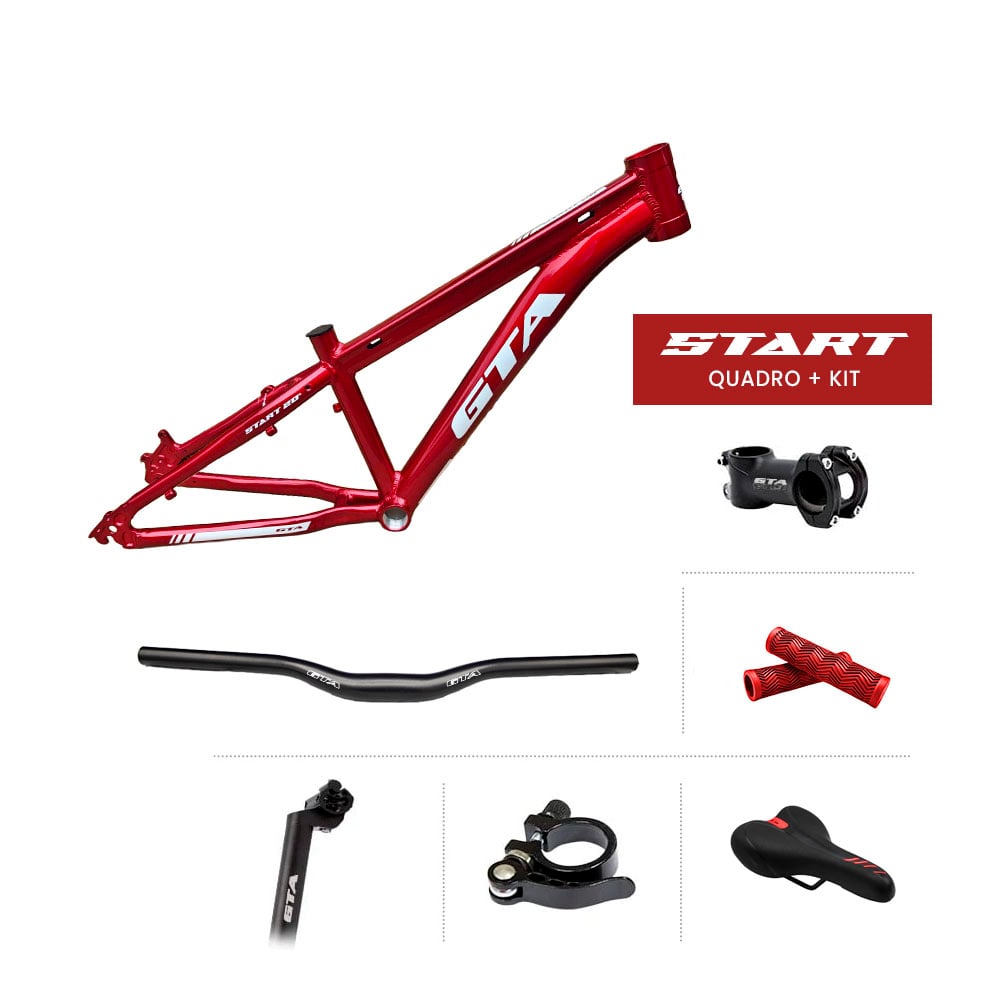Quadro 20 alumínio gta start vermelho com cabeamento interno acompanha kit