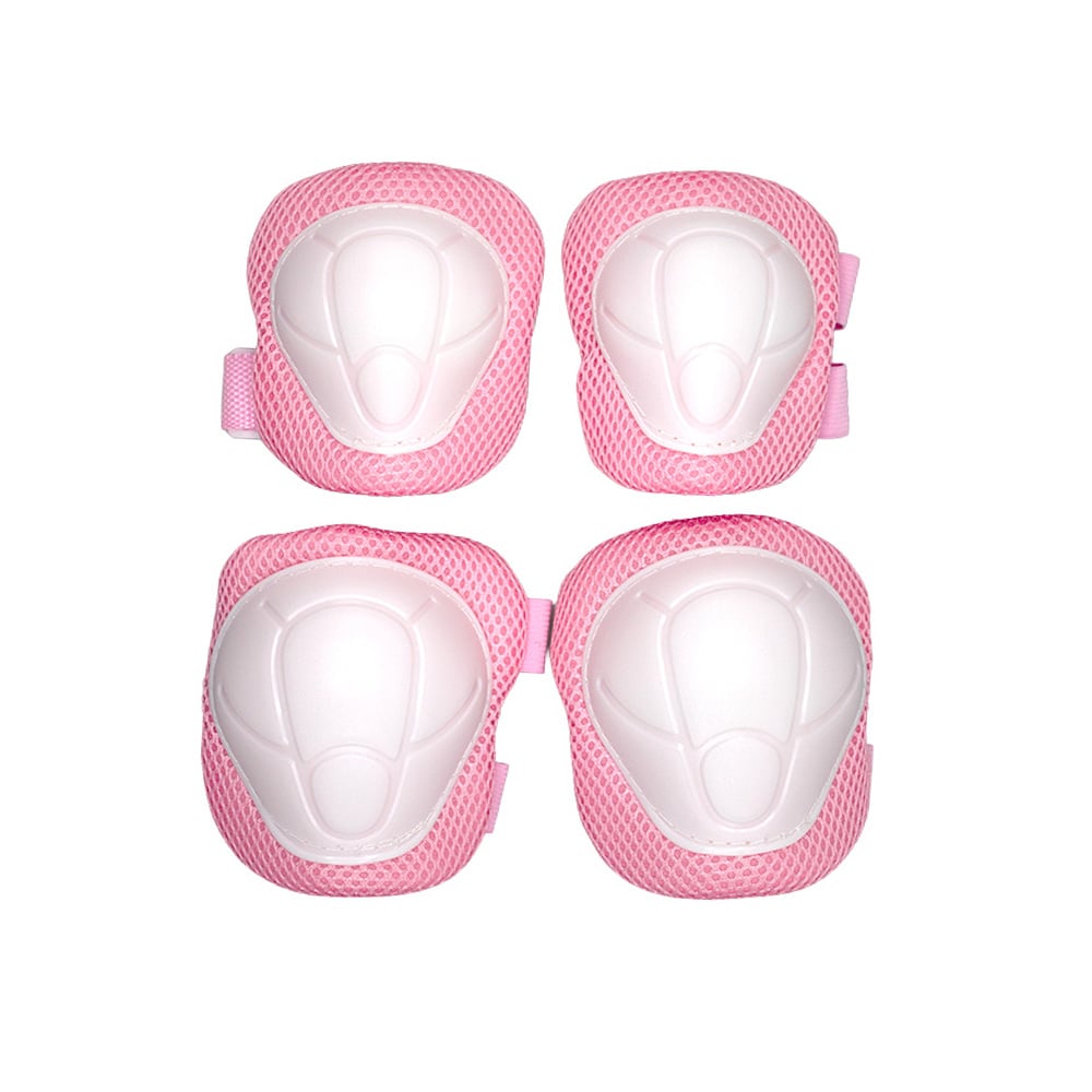 Kit proteção infantil rosa cotoveleira + joelheira