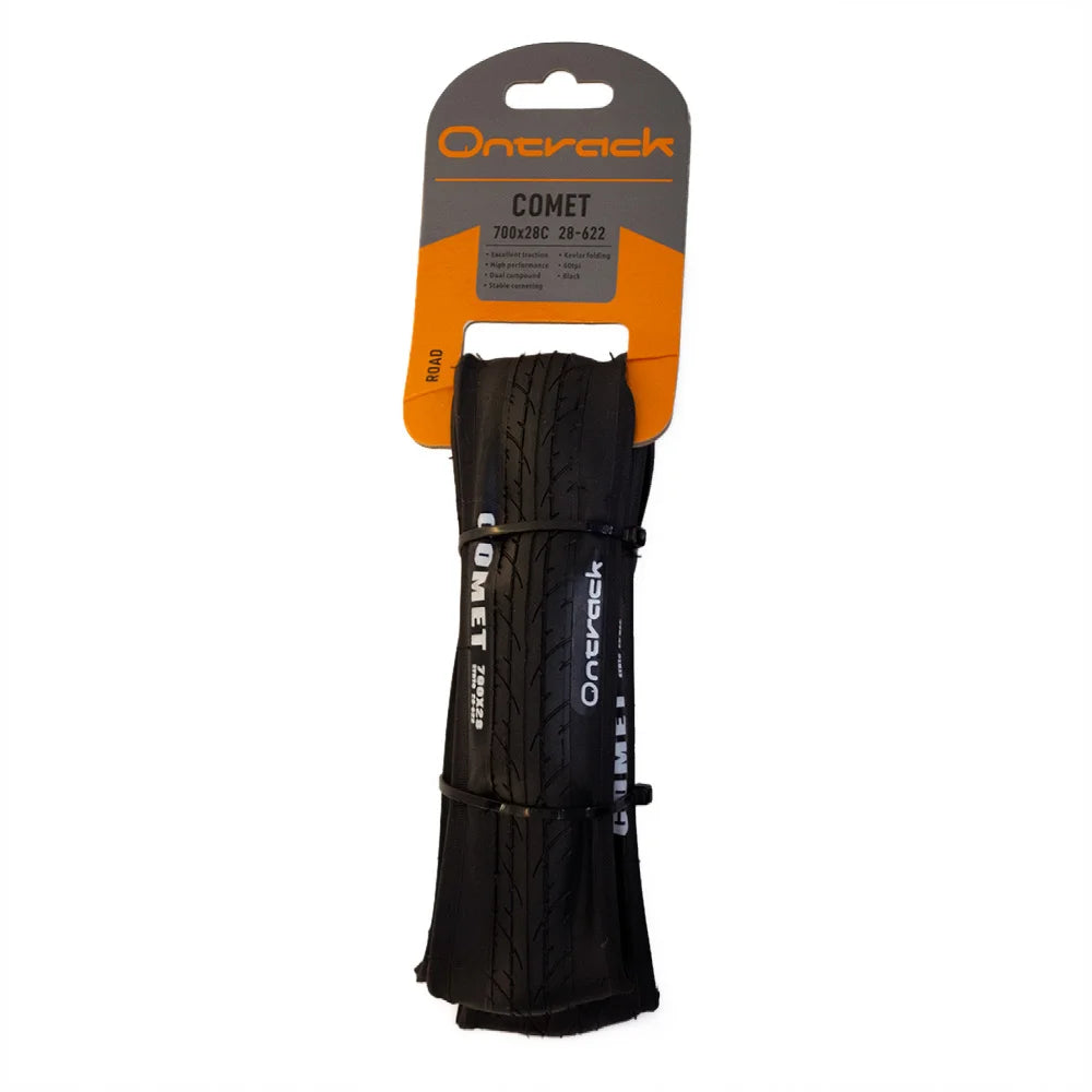 Pneu 700 x 28c 60tpi modelo comet road preto kevlar – foto 2