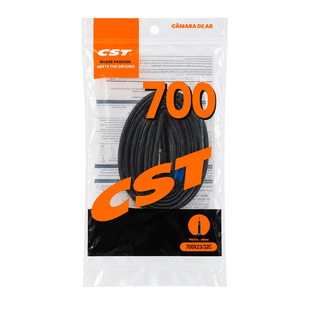 Câmara 700x25/32c borracha butílica válvula presta 48mm
