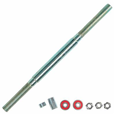 Eixo Usinado Zincado, Traseiro, 200mm, 73mm Entre Batente, Rolamento 1X 6000 2RS / 1X 6195 2rs, com Espac, Porca com Flange – Jogo – foto 1
