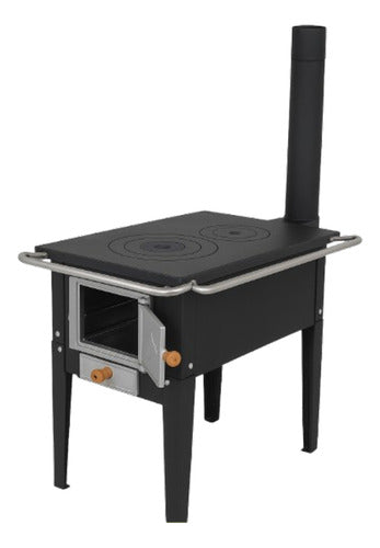Fogão Lenha Tropikal F103 Tampo Ferro Com Interio Inox