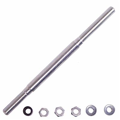 Eixo Usinado Zincado, Traseiro, 185mm, 78mm Entre Batente, sem Rolamento, com Espaçador, Porca com Flange – Jogo – foto 1