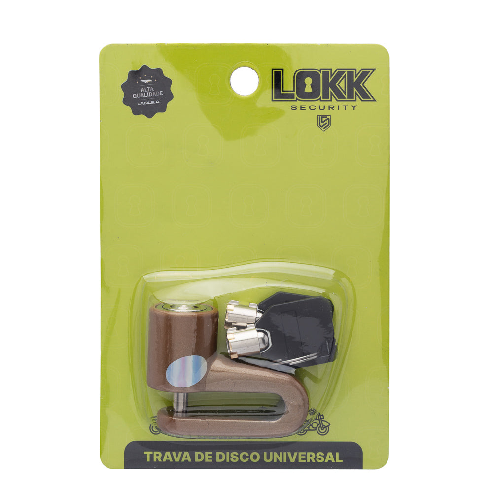 Trava de Disco Lokk Security Anti-Furto – Pino 5mm Dourada
