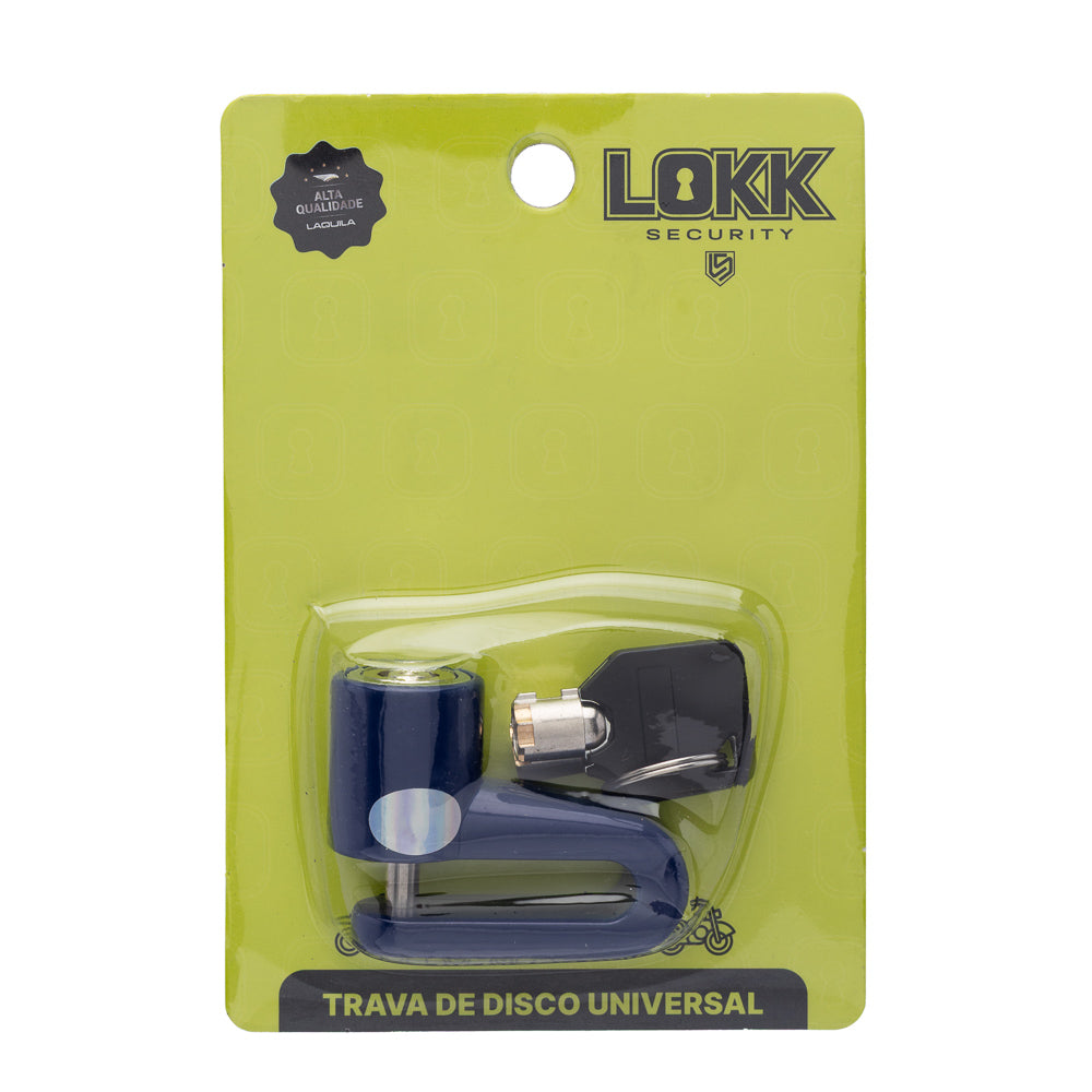Trava de Disco Lokk Security Anti-Furto – Pino 5mm Azul