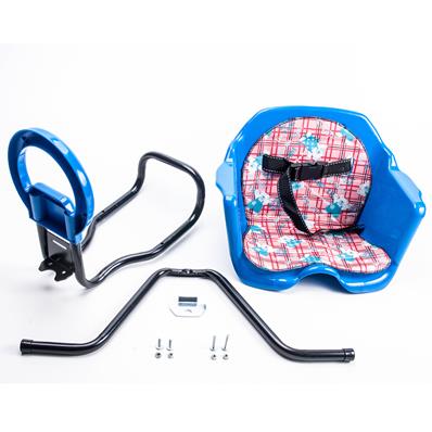 Cadeirinha Dianteira, Luxo, Aço Preto Assento Plástico Azul, Fixação no Parafuso Expander, Apoio para Maos, Cinto 2 Pontas, Ate 17 Kg Pojda – foto 1