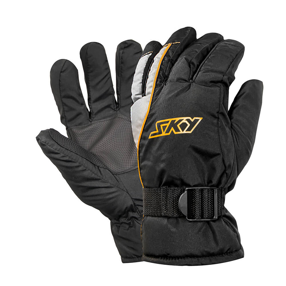 Luva Impermeável Sky Winter Preta com Amarelo P Motosky – Par – foto 1