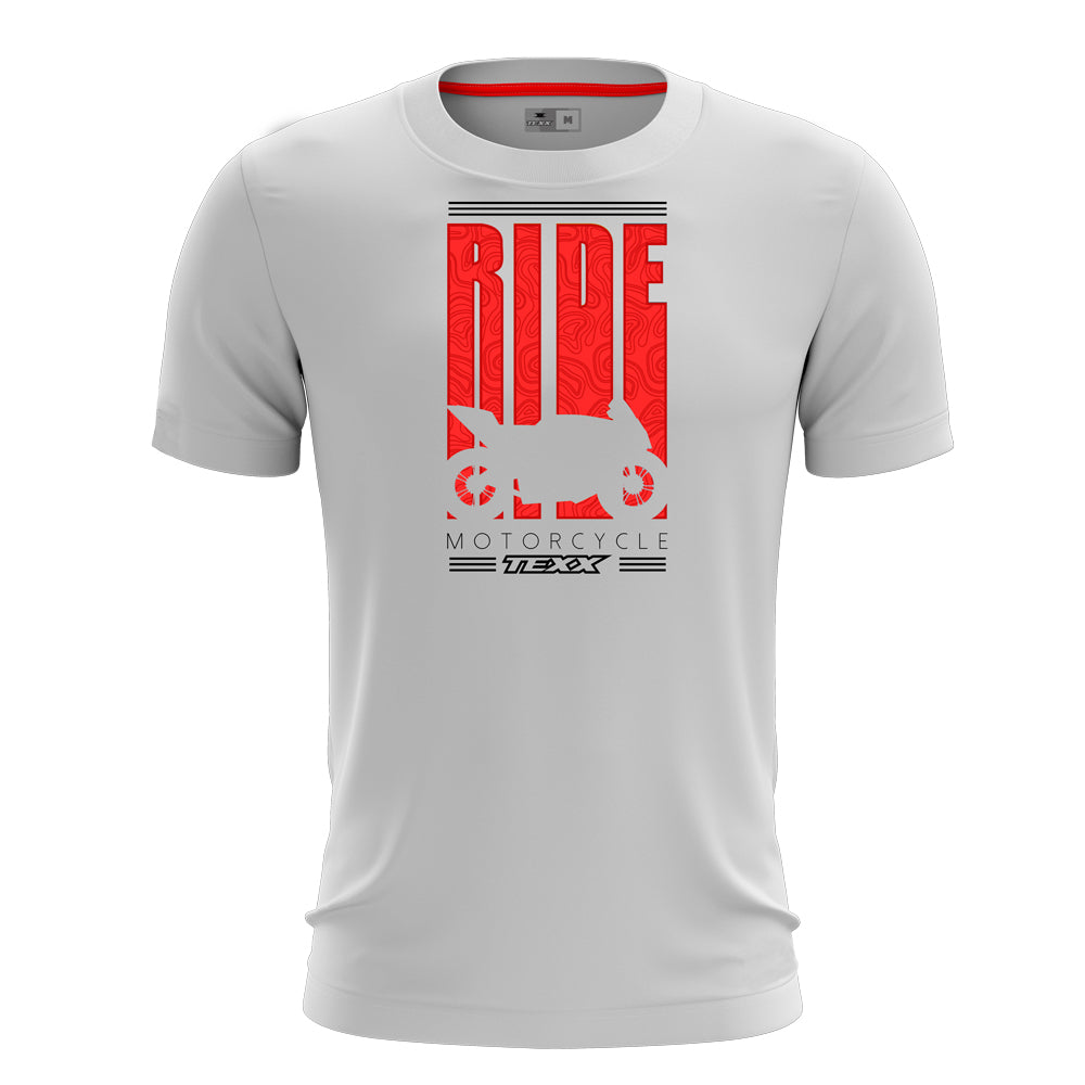 Camiseta Texx Branca Vermelha Ride – foto 1