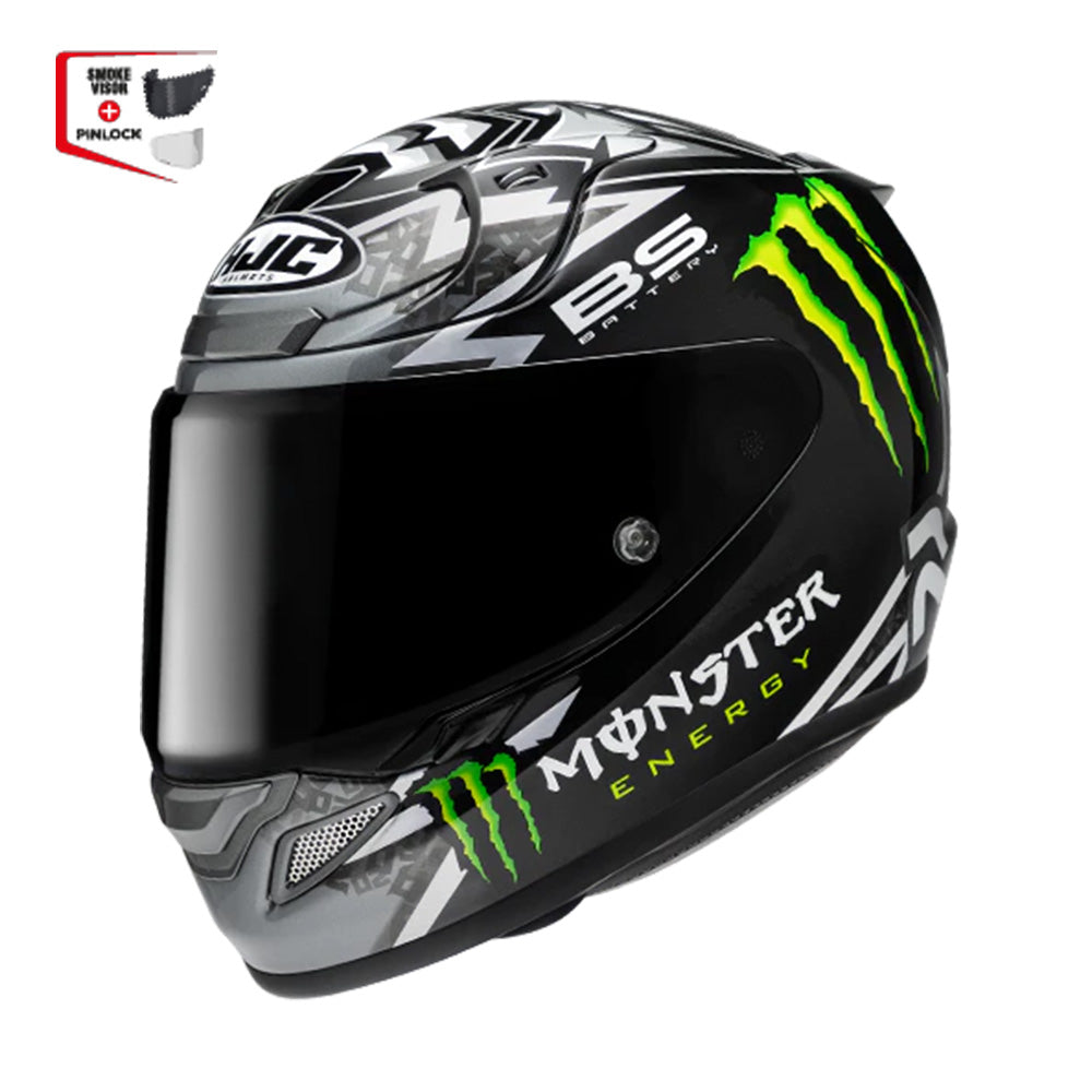 Capacete HJC Rpha 12 Quartararo Monster Preto Branco – foto 1