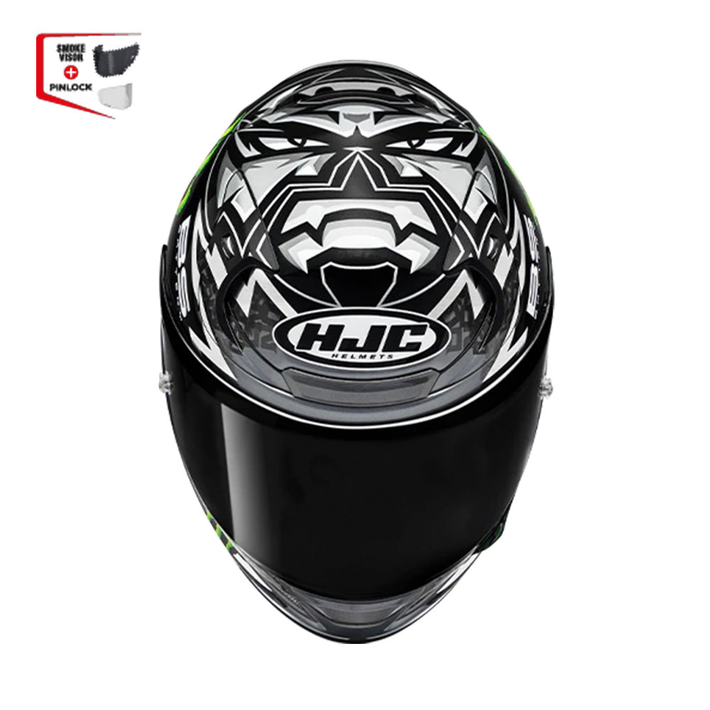 Capacete HJC Rpha 12 Quartararo Monster Preto Branco – foto 4