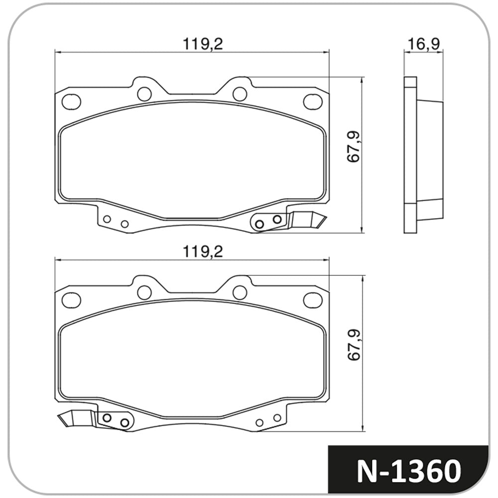 Pastilha de Freio Cobreq N1360 Toyota Hilux/Hilux SW4