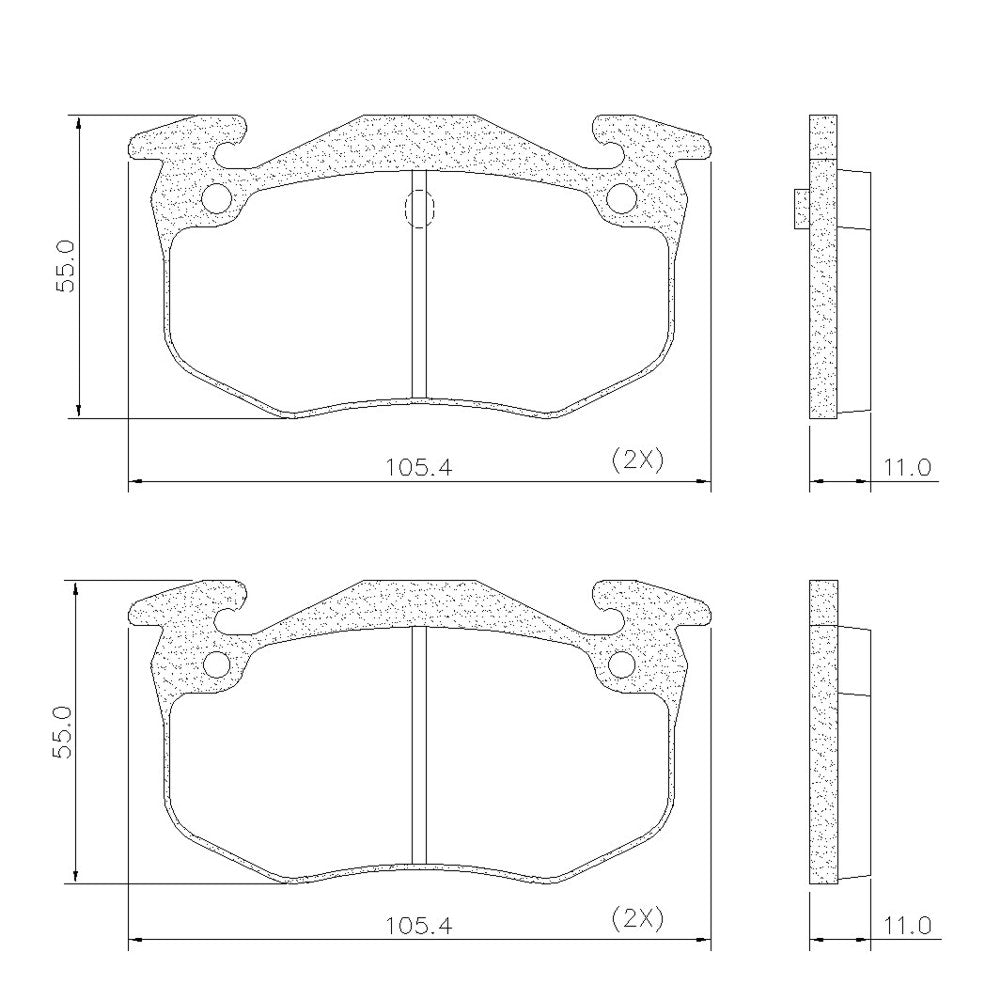 Pastilha de Freio Fras-le PD/465 PD/1788 Peugeot 207/306/206, Citroen Xsara Break/Xsara/ZX, Renault Clio