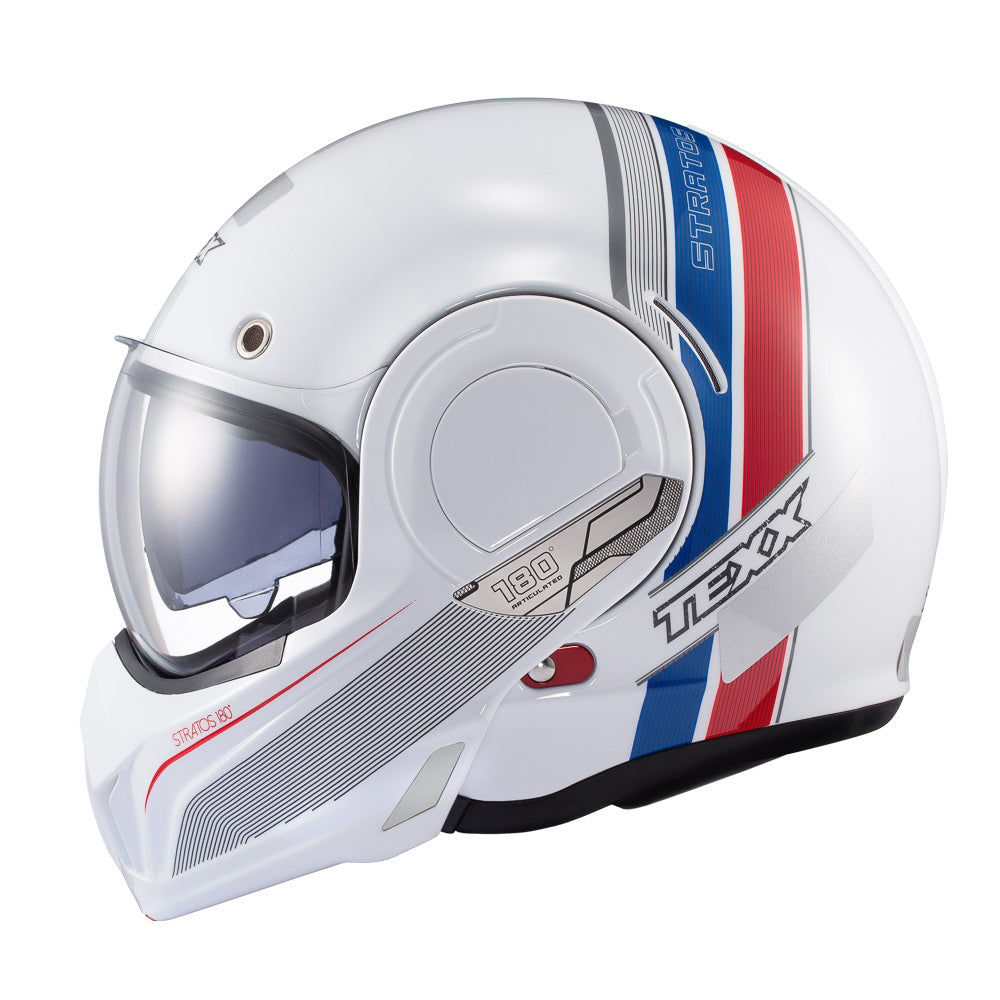 Capacete Texx Stratos 180 Journey Branco / Azul / Vermelho – foto 10