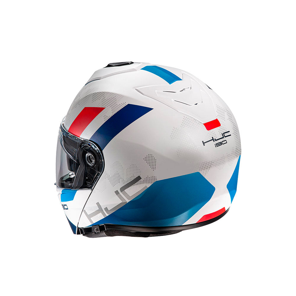 Capacete HJC I90 Syrex Branco, Azul e Vermelho – foto 5