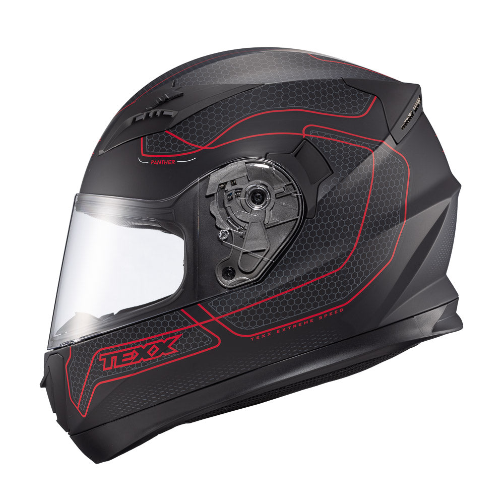 Capacete Texx Strike Panther Vermelho Fosco – foto 2