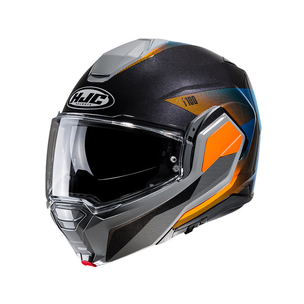Capacete HJC I100 180º Beston Cinza Laranja e Azul – foto 2