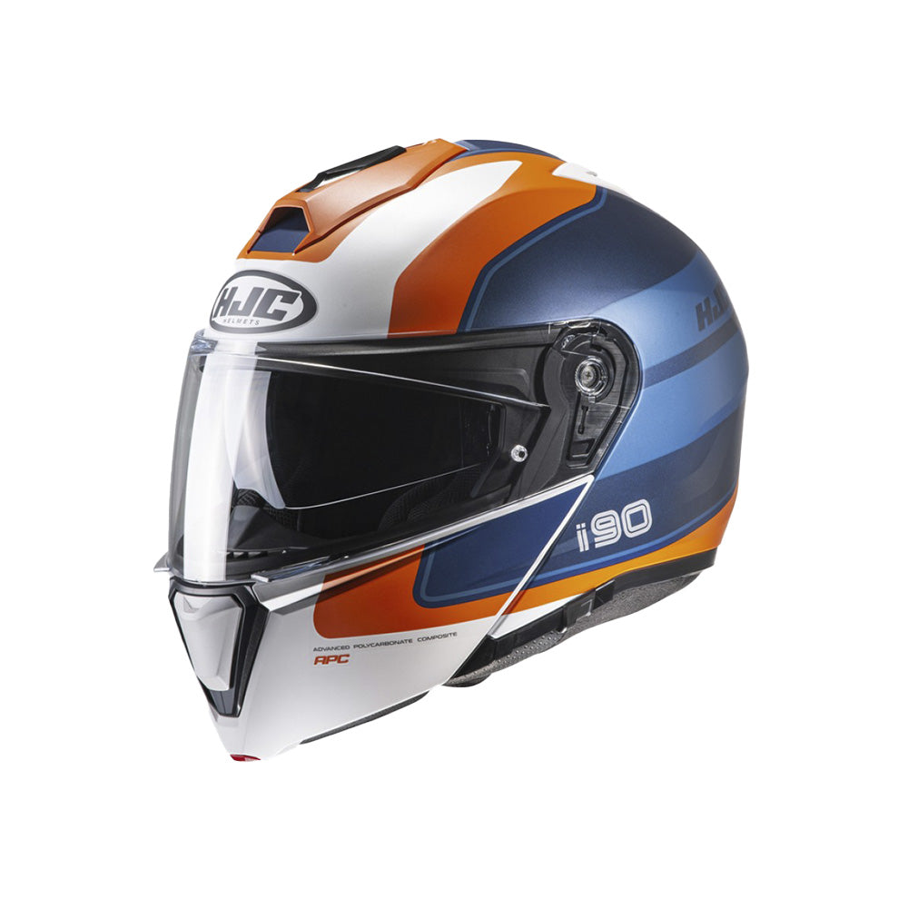 Capacete HJC I90 Wasco Azul Laranja e Branco – foto 4