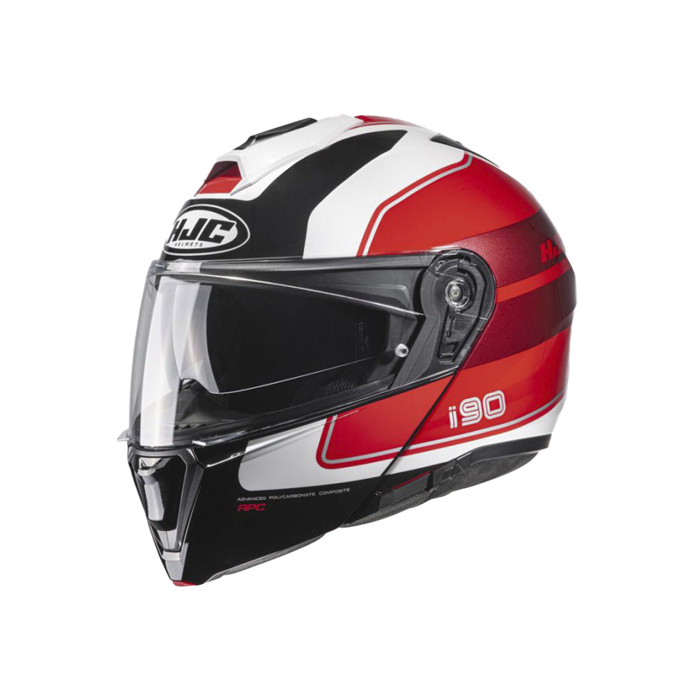 Capacete HJC I90 Wasco Vermelho Branco e Preto – foto 1
