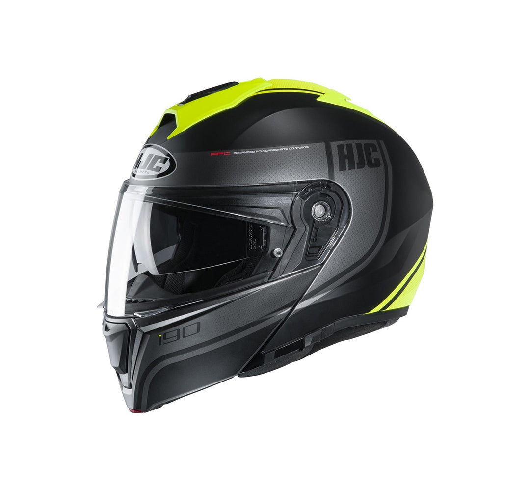 Capacete HJC I90 Davan Preto e Verde – foto 1