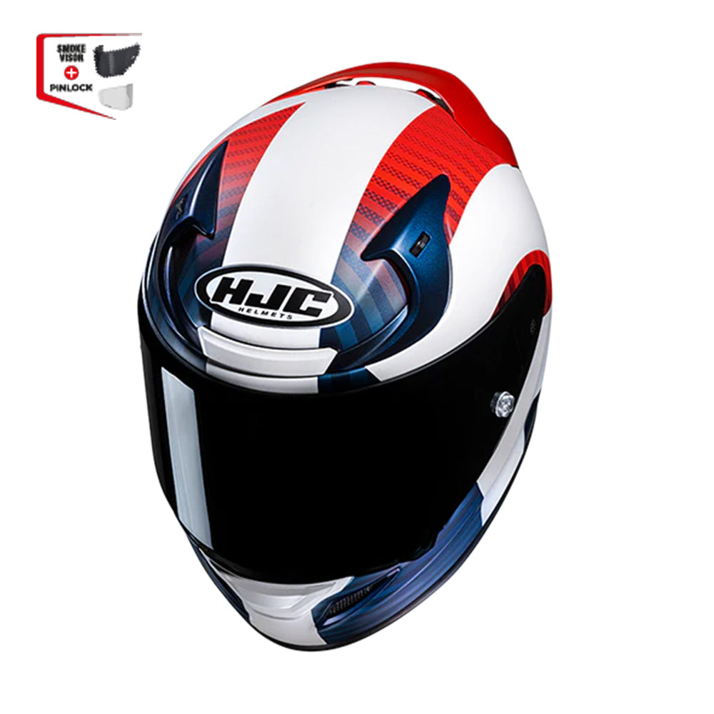 Capacete HJC Rpha 12 Ottin Azul Vermelho Branco