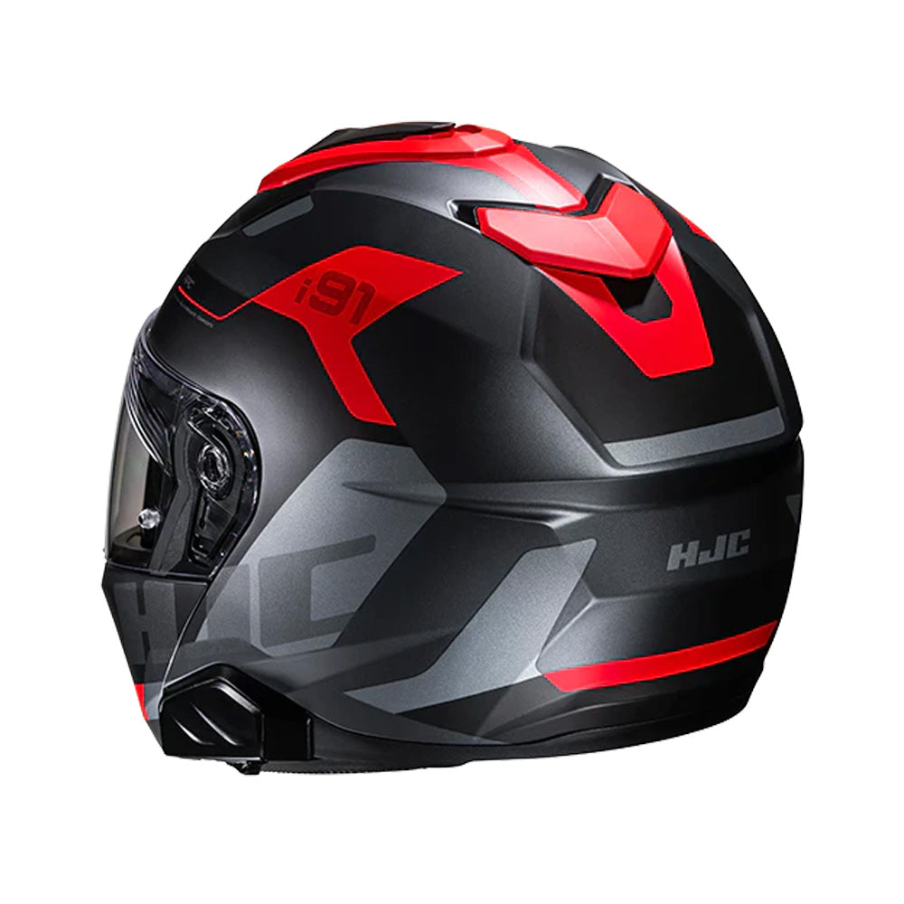 Capacete HJC I91 Carst Preto Vermelho – foto 5
